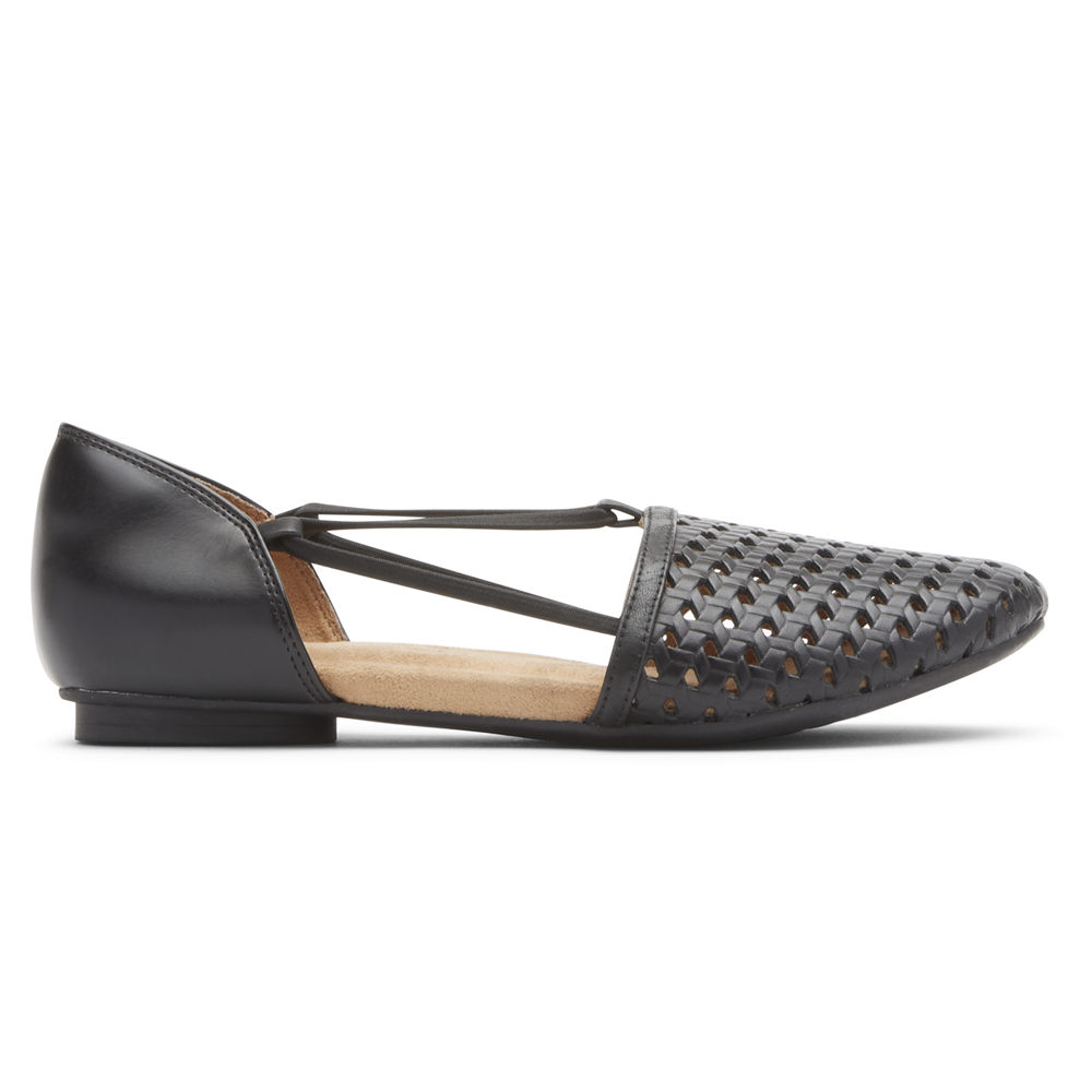 Rockport Womens Reagan Perforated - Flats Black - QWF061935